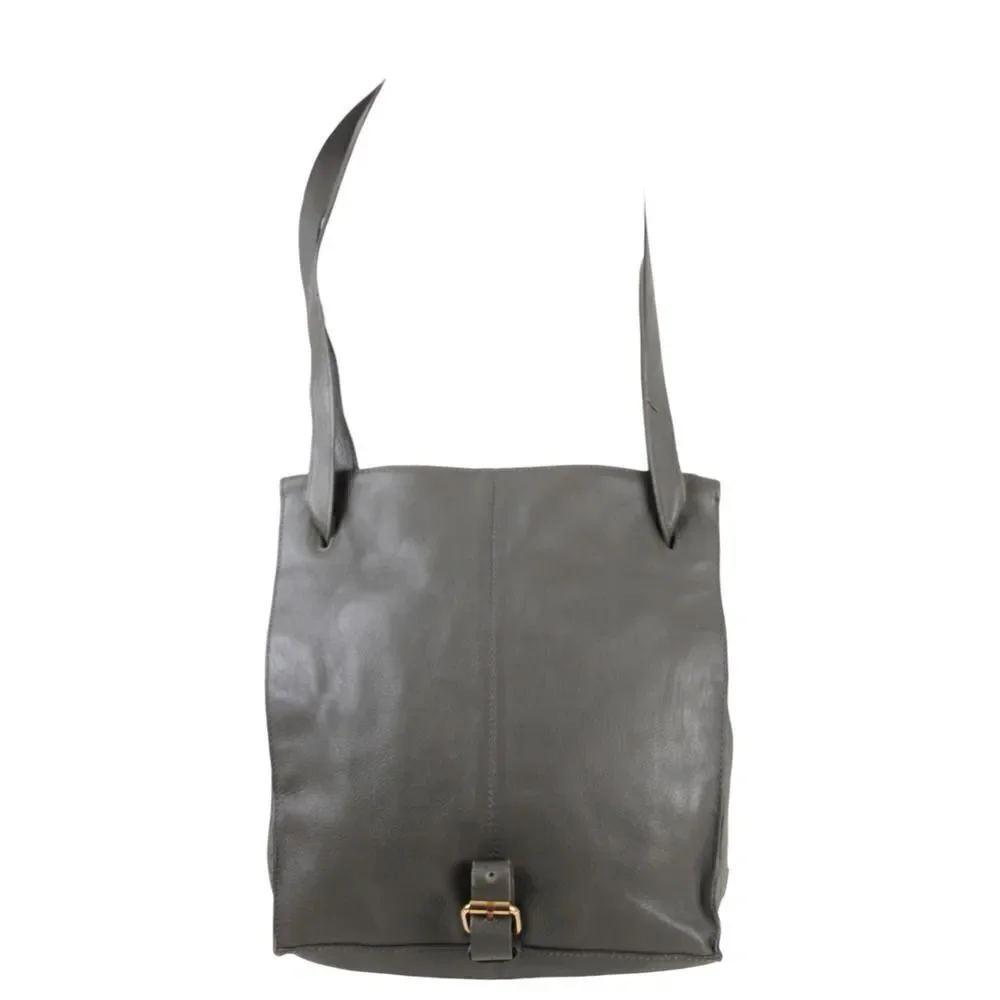 Kooba GRAY GENUINE LEATHER BACKPACK CONVERTIBLE SHOULDER BAG X-BODY PURSE